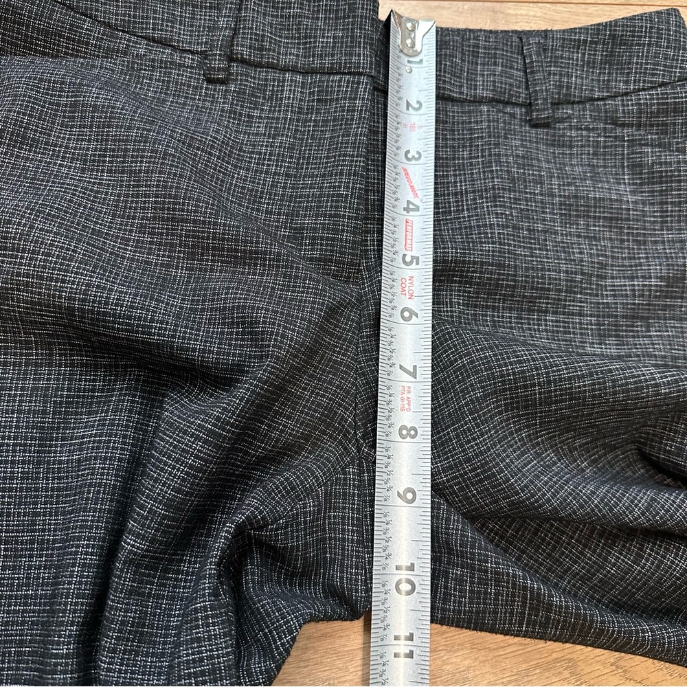 Apt. 9 Black Gray Houndstooth Pattern Flowy Trousers Pants Office Women's 4 P - Picture 9 of 11